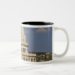 Caneca De Café Em Dois Tons Uma vista de Budapeste a partir da Colina do Caste