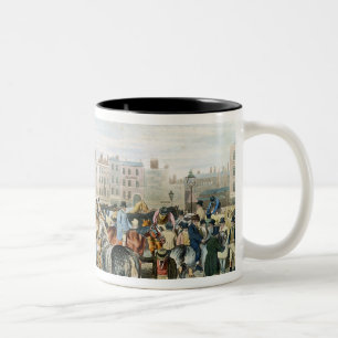Caneca De Café Em Dois Tons Uma vista em Smithfield gravou por F.C. & por C.