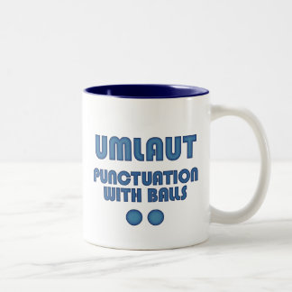 Caneca De Café Em Dois Tons Umlaut Balls (Azul)
