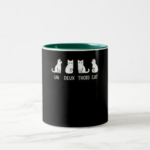 Caneca De Café Em Dois Tons un deux trois cat