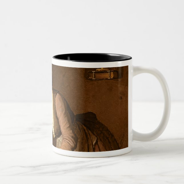 Caneca De Café Em Dois Tons Undressing o bebê, 1880 (Direita)