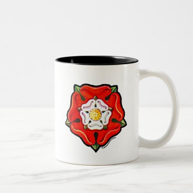 Caneca De Café Em Dois Tons Único Tudor aumentou (Direita)