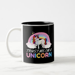Caneca De Café Em Dois Tons Unicorn Confie em mim sou Unicórnio