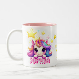 Caneca De Café Em Dois Tons Unicorn Sonha Mug