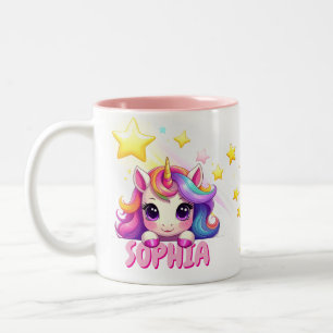 Caneca De Café Em Dois Tons Unicorn Sonha Mug