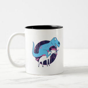 Caneca De Café Em Dois Tons Unicórnio Anel Trex