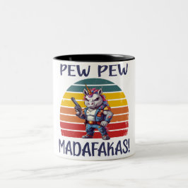 CANECA DE CAFÉ EM DOIS TONS UNICÓRNIO ENGRAÇADO ATIRA ATIRA DESGRAÇAS