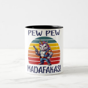 CANECA DE CAFÉ EM DOIS TONS UNICÓRNIO ENGRAÇADO ATIRA ATIRA DESGRAÇAS
