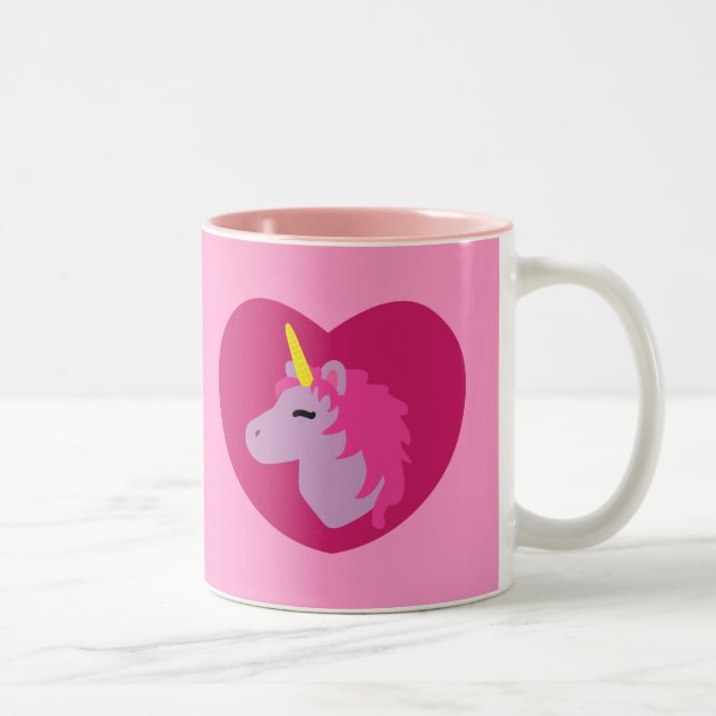 Caneca De Café Em Dois Tons Unicórnio Rosa (Direita)