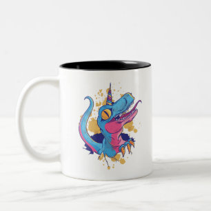 Caneca De Café Em Dois Tons Unicornisauro