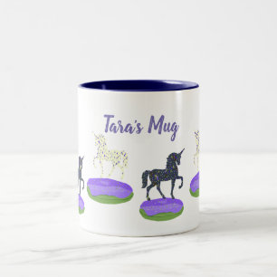 Caneca De Café Em Dois Tons Unicorns Sweet Rosquinha Art