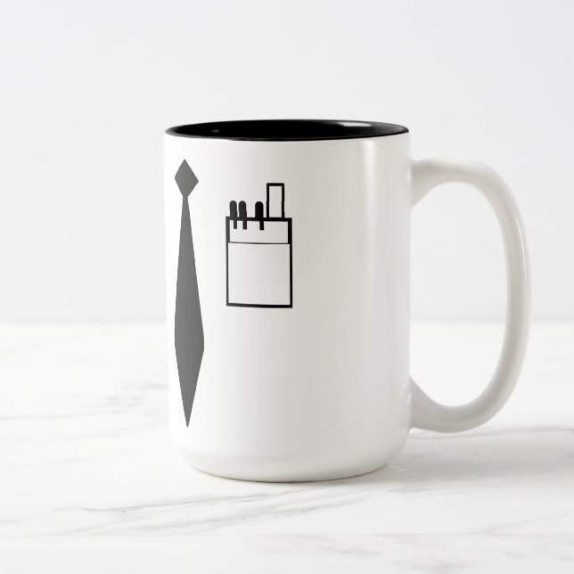 Caneca De Café Em Dois Tons Uniforme do nerd (Direita)