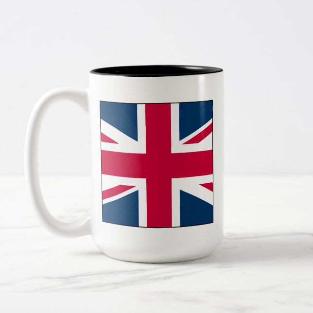 Caneca De Café Em Dois Tons Union Jack Large Two Tone 15 Oz Mug (Esquerda)