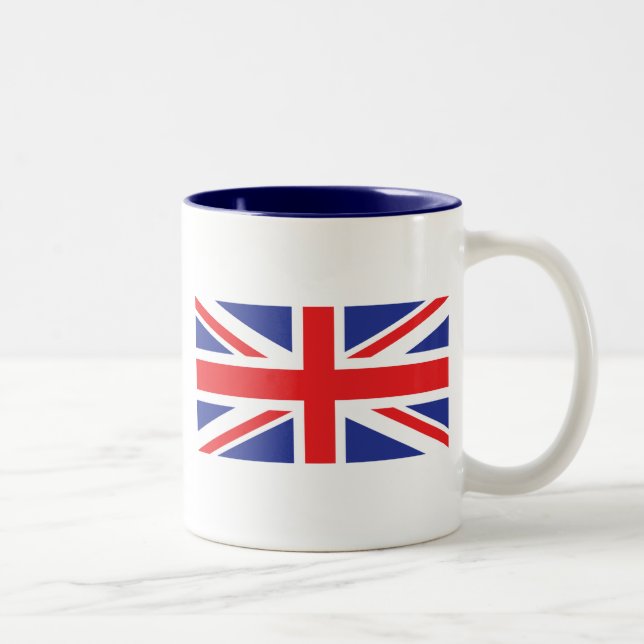 Caneca De Café Em Dois Tons Union Jack UK Flag (Direita)