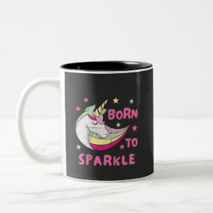 Caneca De Café Em Dois Tons Unisex Born to Sparkle