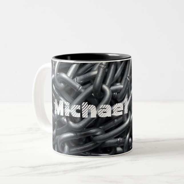 Caneca De Café Em Dois Tons Unisex Personalizado (Frente Esquerda)