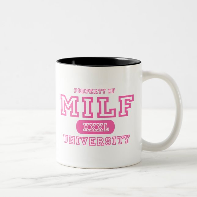 Caneca De Café Em Dois Tons Universidade de MILF (Direita)