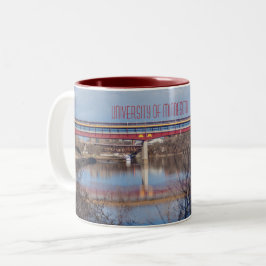 Caneca De Café Em Dois Tons Universidade de Minnesota Pedestrian Bridge Mug