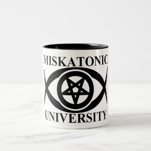 CANECA DE CAFÉ EM DOIS TONS UNIVERSIDADE DE MISKATONIC