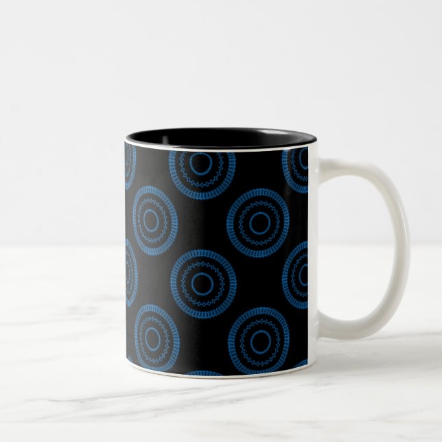 Caneca De Café Em Dois Tons Uptown Posh Mug, Azul Negro (Direita)