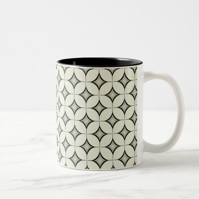 Caneca De Café Em Dois Tons Uptown Retro Mug, Marfim (Direita)