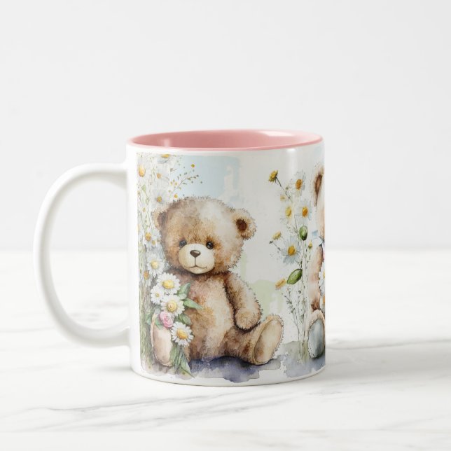 Caneca De Café Em Dois Tons Ursinho (Esquerda)