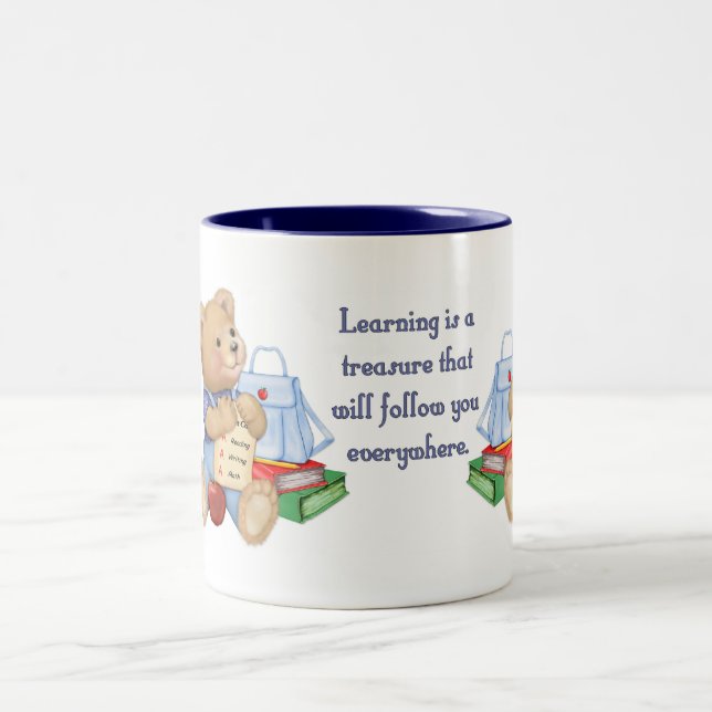Caneca De Café Em Dois Tons Ursinho dos Dias Escolares (Centro)