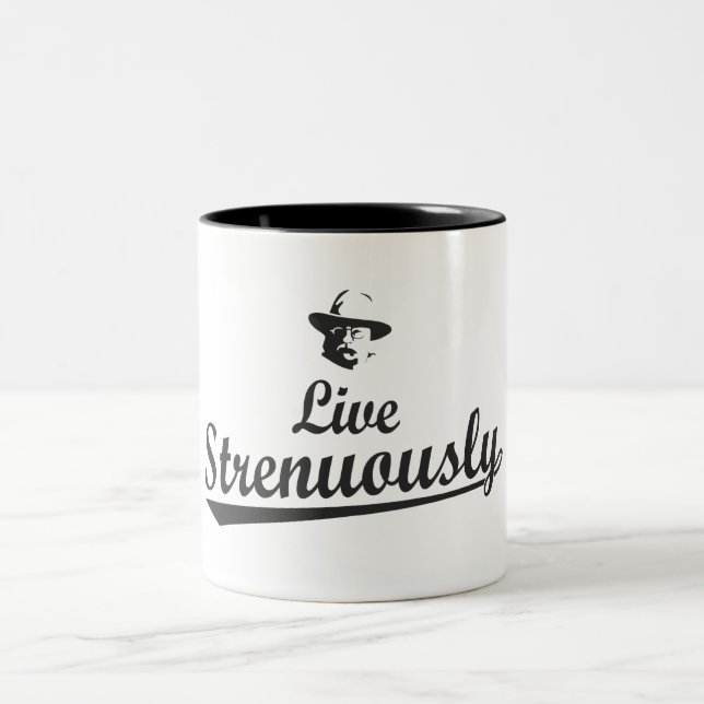 Caneca De Café Em Dois Tons Ursinho Roosevelt Vive Fortemente (Centro)