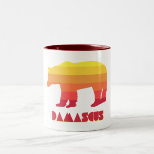 Caneca De Café Em Dois Tons Urso Arco-íris de Damasco Virgínia
