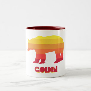 Caneca De Café Em Dois Tons Urso Arco-íris Golden Colorado