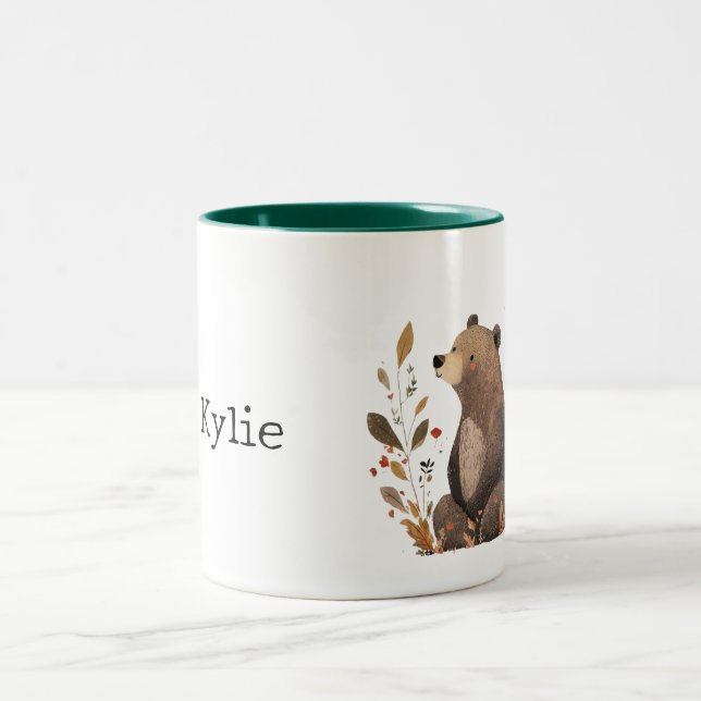 Caneca De Café Em Dois Tons Urso Castanho (Centro)