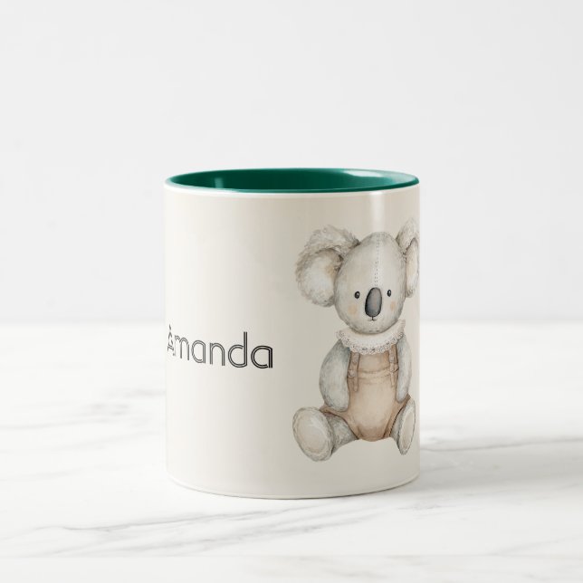 Caneca De Café Em Dois Tons Urso Coala Fofo (Centro)