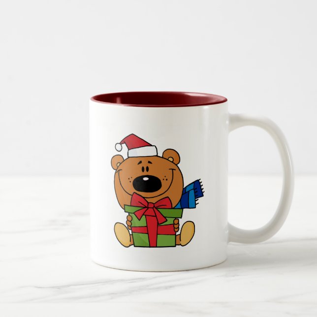 Caneca De Café Em Dois Tons Urso com Camisetas de Feriado e presentes (Direita)
