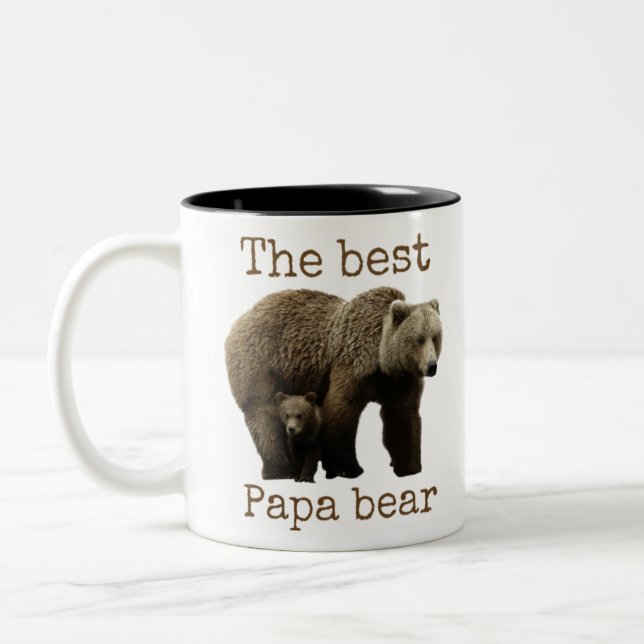 Caneca De Café Em Dois Tons urso da papá (Esquerda)