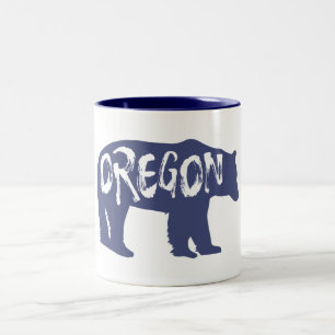 Caneca De Café Em Dois Tons Urso de Oregon