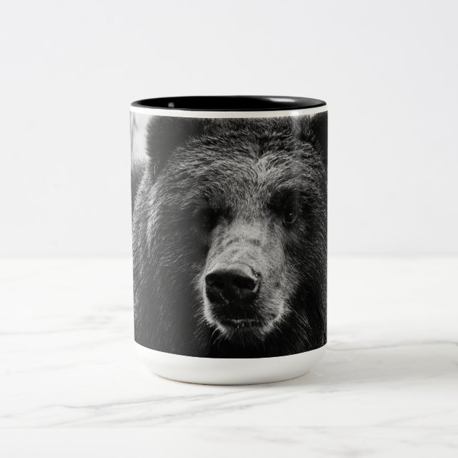 Caneca De Café Em Dois Tons Urso de urso bonito (Centro)