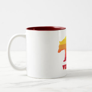 Caneca De Café Em Dois Tons Urso de Wisconsin