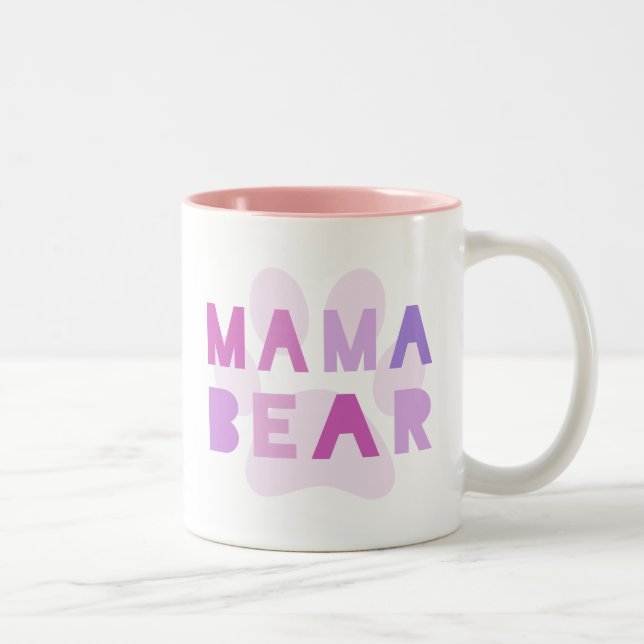 Caneca De Café Em Dois Tons Urso do Mama (Direita)
