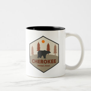 Caneca De Café Em Dois Tons Urso Nacional da Floresta Nacional Cherokee