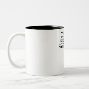Caneca De Café Em Dois Tons Urso Negro Polar Vestindo Máscara Engraçado