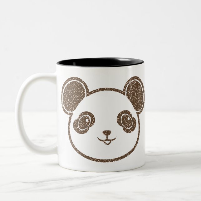 Caneca De Café Em Dois Tons Urso Panda Desapontado (Esquerda)