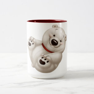 Caneca De Café Em Dois Tons urso polar