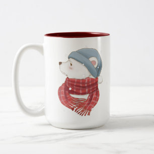 Caneca De Café Em Dois Tons Urso Polar Vermelho Odeia Neve Fria Inverno