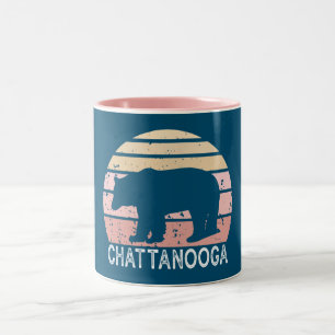 Caneca De Café Em Dois Tons Urso Retro do Tennessee Chattanooga