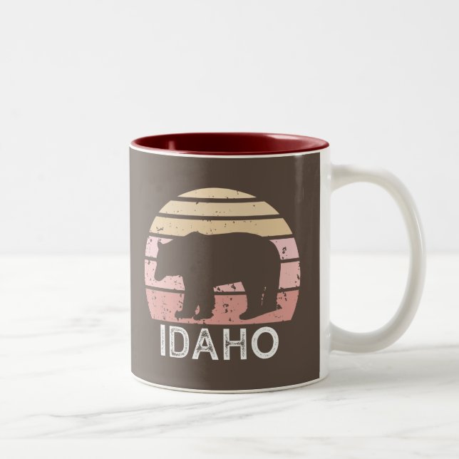 Caneca De Café Em Dois Tons Urso Retroativo Idaho (Direita)