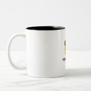 Caneca De Café Em Dois Tons Urso Rosto