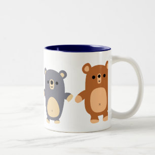 Caneca De Café Em Dois Tons Ursos de 1 caneca, em forma de cartoon