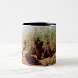 Caneca De Café Em Dois Tons Ursos no Sistema de Melancia (por W.H. Beard)