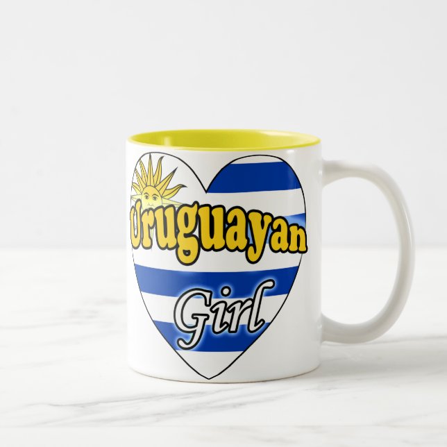 Caneca De Café Em Dois Tons Uruguayan Girl (Direita)