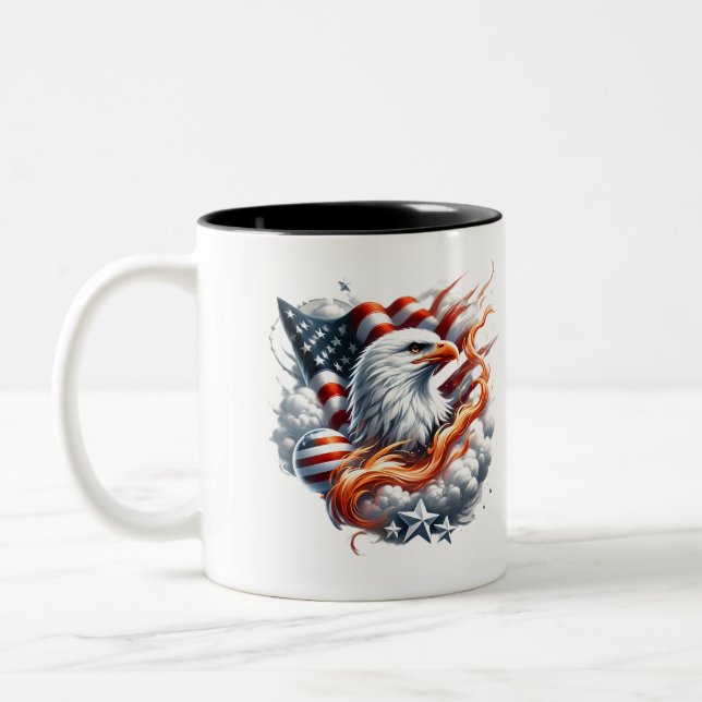 CANECA DE CAFÉ EM DOIS TONS US EAGLE DESIGN (Esquerda)